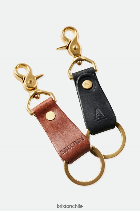 Brixton x Artifact unisexo clip de cuero para llaves P0BX28374 accesorios negro