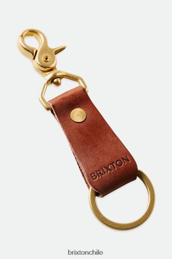Brixton x Artifact unisexo clip de cuero para llaves P0BX28375 accesorios marrón